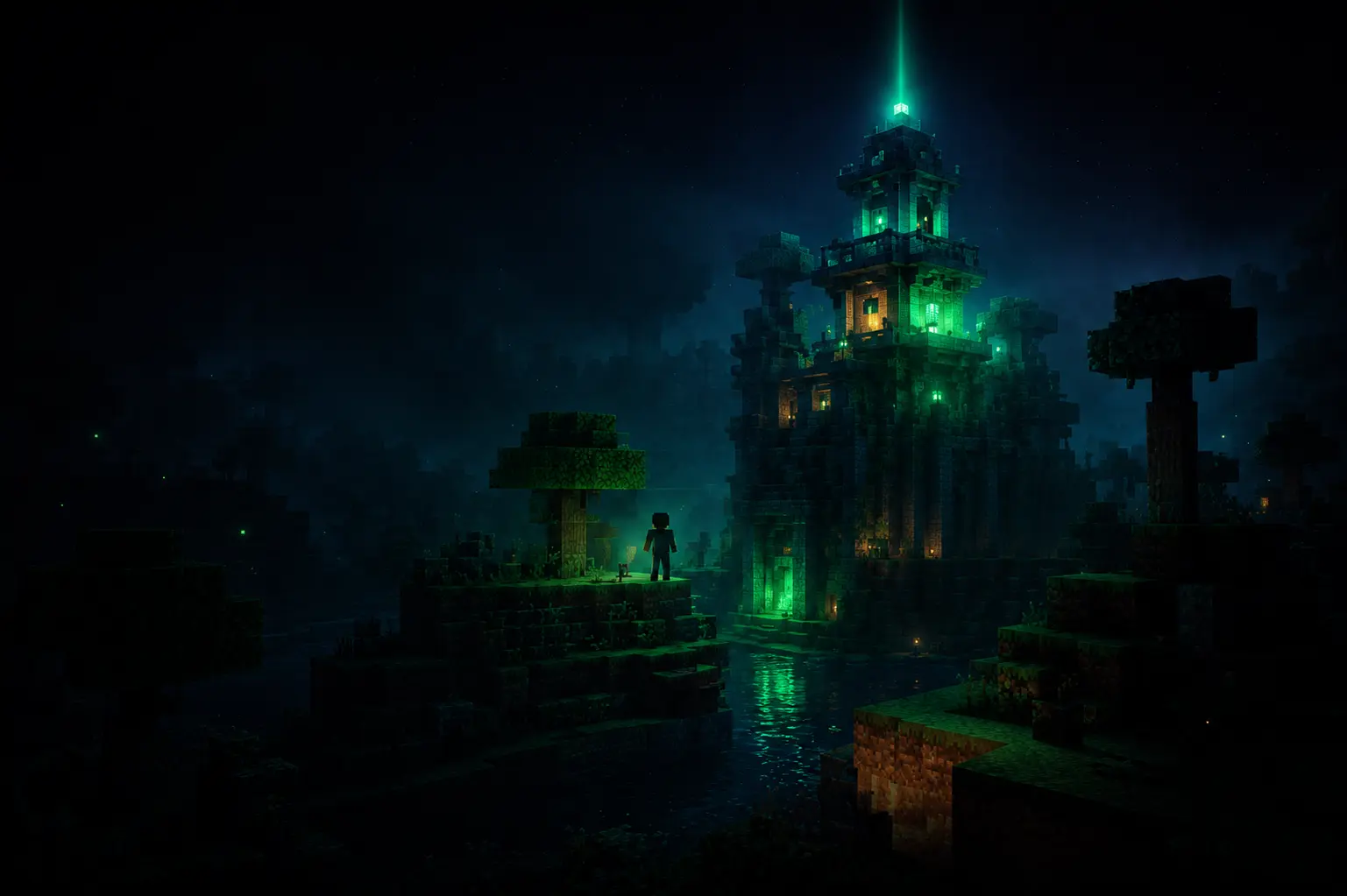 Cinematic Minecraft Beacon Background Cinematic Minecraft Beacon Background